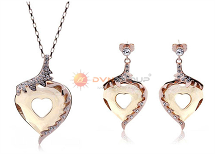 Rose Gold Plated | CZ Studded Pendant Sets